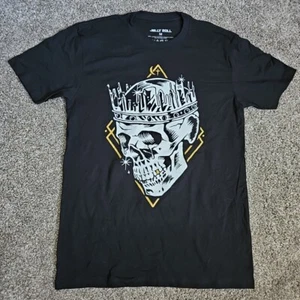 Jelly Roll Black and Gold Size Medium Skull Graphic With Crown Short Sleeve Tee - Picture 1 of 8