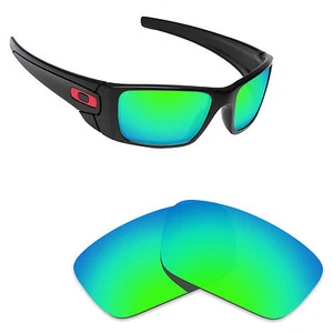 Hawkry Polarized Replacement Lenses for-Oakley Fuel Cell Emerald Green Mirror - Picture 1 of 3
