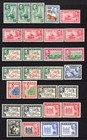 (802/03)  Fiji KGVI 1938-55 Complete Set SG249-266b M/Mint (34 Different Stamps)