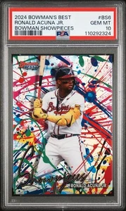 2024 Bowman’s Best RONALD ACUNA JR Showpieces SP #BS-6 Atlanta Braves PSA 10 - Picture 1 of 2