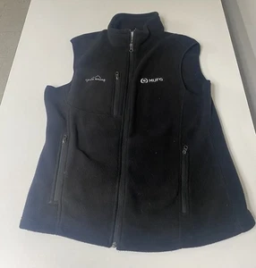 Gilet uomo Eddie Bauer Medium in pile nero con zip intera - Foto 1 di 6