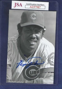 Fergie Jenkins Chicago Cubs Baseball HOF Autographed B&W Postcard Photo JSA COA - Picture 1 of 1