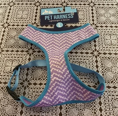 Dog Harness LARGE Purple Blue Comfortable Lightweight Secure Adjusts  Brand New - Image 1 of 4
