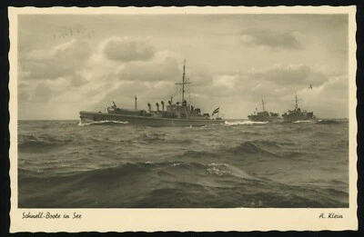 Germany Munich IFA 1939 Photo Exhibition WWII Schnellboot E-boat Photo Card - Image 1 of 2