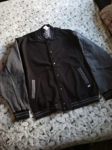 Pro Club Varsity Jacket 3XL Black/grey - Picture 1 of 3