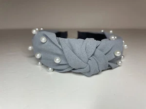 Women's Tie Headband Hairband Pearl Fabric Hair Band Hoop Accessories Head Wrap - Picture 1 of 7