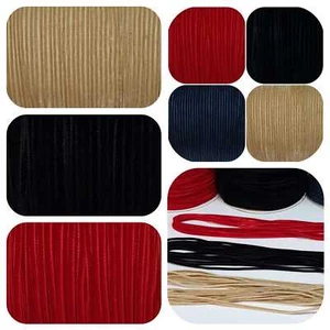 Double Face Luxury Velvet Ribbon 3mm (1/8 Inch) Choice of Colours by the Metre - Picture 1 of 6