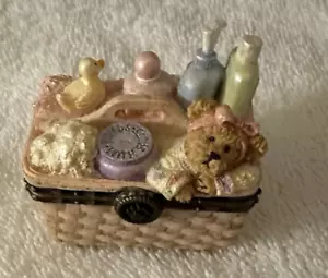 Boyds Bears Treasure Box BUBBLES RELAX A LOT BATH-Longaberger Exclusive - Picture 1 of 5
