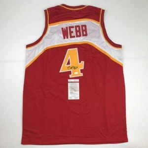 Autographed/Signed SPUD WEBB Atlanta Red Basketball Jersey JSA COA Auto - Picture 1 of 4