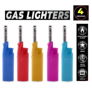 4x Handy BBQ Lighter Gun Kitchen Gas stove Candle Refillable Butane Ignition - Picture 1 of 2