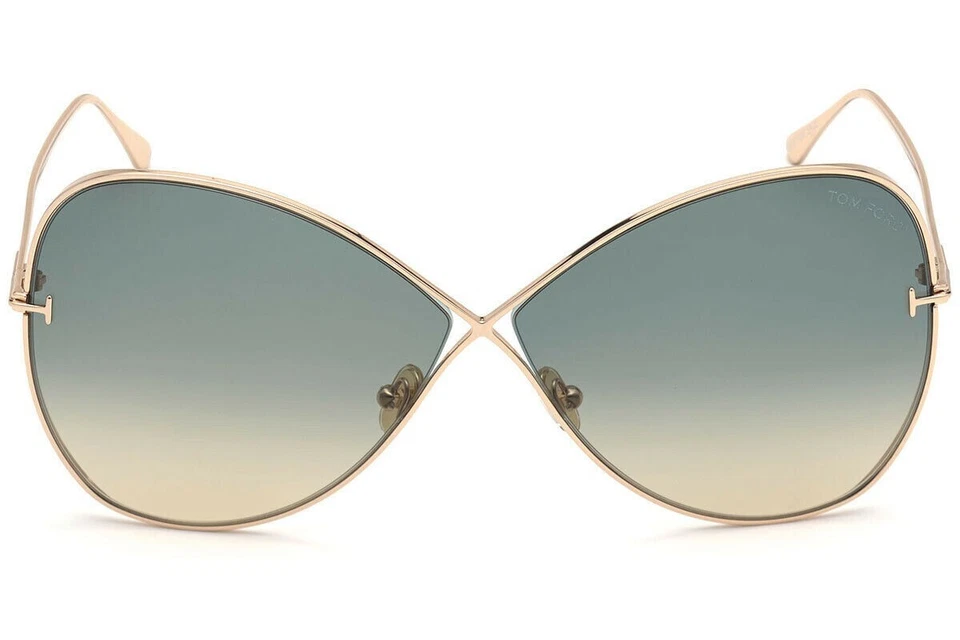 Очки солнцезащитные Tom Ford Nickie TF842 28P золотистые бабочки оправы 66-9-135 - Изображение 1 из 2