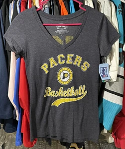 Paul George Indiana Pacers NBA Womens Size XS Gray V Neck T Shirt Brand NEW - Picture 1 of 5