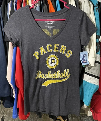 Paul George Indiana Pacers NBA женщин размер XS серый V шеи футболка совершенно новый - Изображение 1 из 4