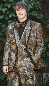 Mossy Oak Camo Tuxedo Coat Size 62 Long Big & Tall - Picture 1 of 3