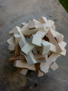 Holz Stab Puzzle nach George Hart - Bild 1 von 1