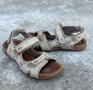 Aetrex Bree Beige Adjustable Women's Sandals | SE452W Size 5-5.5 - Picture 1 of 8