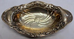 Early Sterling Silver ART NOUVEAU Decorated OVAL Bowl ~ GORHAM A2714 ~ 9" Long - Picture 1 of 10