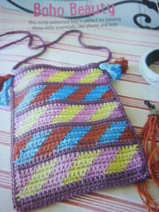 Pattern To Crochet Pretty Little Bag In Rowan Cotton Glace- Size 7.5 x 6ins. - Picture 1 of 1