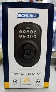 Schlage BE365 PLY 622 Tastatur elektronischer Riegel matt schwarz neu versiegelt - Bild 1 von 4