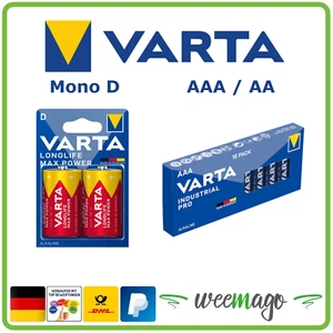 Varta Industrial Pro AA / AAA Batterien Alkaline | Longlife MaxPower Mono D LR20 - Bild 1 von 15