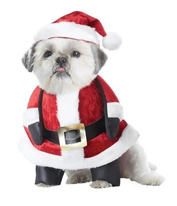 Santa Paws Claus Christmas Holiday Fancy Dress Up Halloween Pet Dog Cat Costume - Picture 1 of 6
