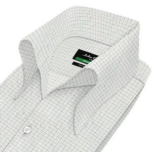 Kastanienbraun Nadelstreifen hoch offen Button-Down-Kragen knopflos Herren Bürokleidung Hemd - Bild 1 von 11