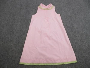 Lilly Pulitzer Dress Girls 14 Pink White Check Preppy Lulu Shift Youth Kids - Picture 1 of 13