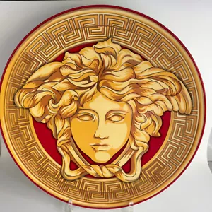 VERSACE Golden Coin CHRISTMAS PLATE 13" Rosenthal New in BOX 33 cm 2022 - Picture 1 of 5