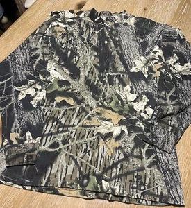 Vintage Mossy Oak Tarnhemd Herren L Langarm Henley Outdoor Jagd 90er Hergestellt in den USA - Bild 1 von 5