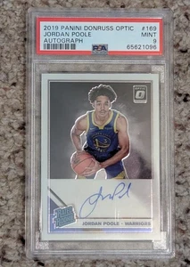 Jordan Poole 2019-20 Donruss Ottica Classificata Rookie Auto PSA 9 - Foto 1 di 2