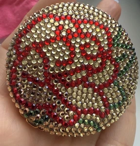 Rare! New! JUDITH LEIBER Swarovski Austrian Crystal Powder Mirror Compact Case - Picture 1 of 15