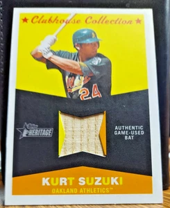 2009 TOPPS HERITAGE KURT SUZUKI CLUBHOUSE COLLECTION RELIC A's - Picture 1 of 2