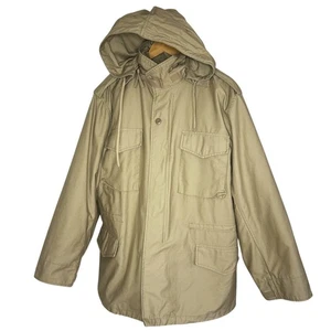 Tru-Spec Military Field Coat Khaki Cold Weather Parka Jacket Medium Liner - Picture 1 of 11