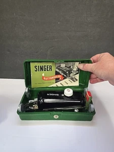 Singer Buttonholer Vintage 160506 Sewing Attachment W654321N Templates Case - Picture 1 of 11