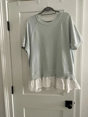 Sudadera Gap Sweats Suave Gris Color Verde Con Volantes Crema Paisley XXL Foto 1 de 4