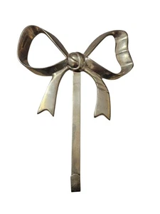 7-1/5" Vintage Brass Ribbon Wall Hook - Picture 1 of 2
