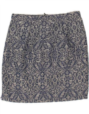 BENETTON Womens Mini Skirt UK 12 Medium W30 Blue Paisley Polyester AW06 - Image 1 of 4