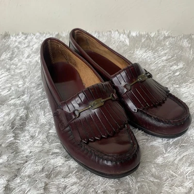 G.H. Mocasín Weejuns Bass Vintage con Kilte y Placa de Metal LOGO Talla 6.5 B Años 80 Foto 1 de 4