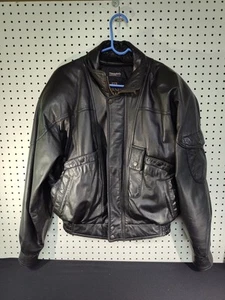 BYRNES & BAKER - SCHWARZE LEDER BOMBERJACKE, Herren, Thinsulate, Reißverschlussumriss. - Bild 1 von 24