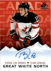 2018-19 SP AUTHENTIC GREAT WHITE NORTH AUTOGRAPH PIERRE-LUC DUBOIS AUTO COLUMBUS - Picture 1 of 2