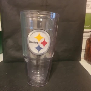 Used TERVIS STEELERS 24oz TUMBLER EMBROIDERED LOGO - Picture 1 of 5