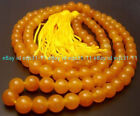 Natural 8Mm Dark Yellow Jade 108 Prayer Beads Tibet Buddhist Mala Necklace