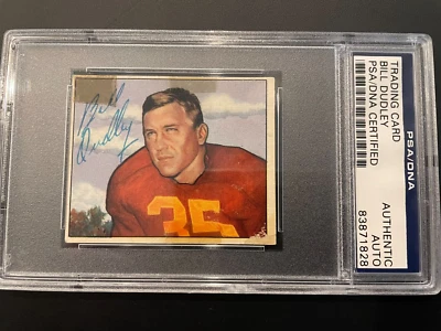 Bill Dudley signed 1950 Bowman Autograph card Football HOF Steelers PSA/DNA Auth - Image 1 of 4