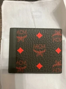brand new with tags Unisex Mcm bifold wallet green and orange - Picture 1 of 4