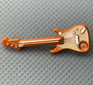 LEGO Minifigure Dark Orange Electric Guitar Silver Strings Tan The Muppets - Picture 1 of 7