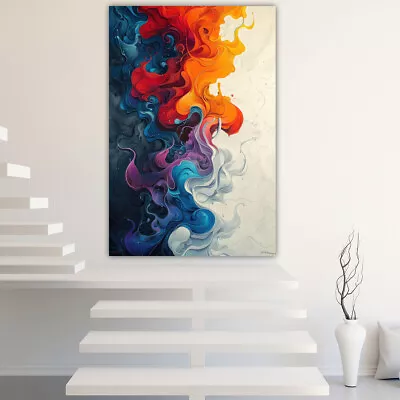 Póster mezcla de colores pintura decorativa lienzo arte de pared Foto 1 de 4