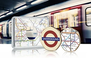 LONDON UNDERGROUND Official 24ct Gold Commemorative in Case. Subway/Tube. Colour - Picture 1 of 12