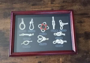 Knots 10 Different Types Framed Conversational Wall Decor - Picture 1 of 3