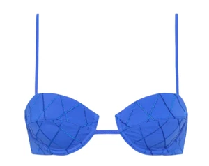 Triangl Mala Banc Blue Balconette Bikini Top Size S++/ Spp New Underwire - Picture 1 of 4
