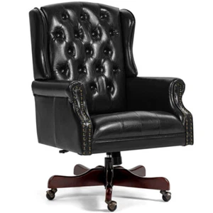 High Back Leather Office Chair Executive Office Desk Task Computer Chair - Picture 1 of 14